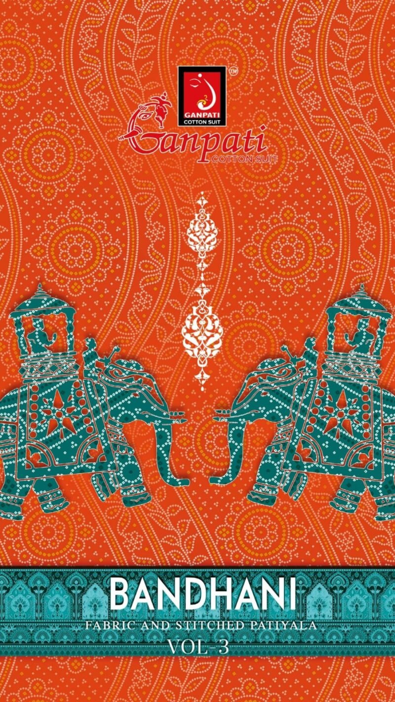 Bandhani Vol 3 Ganpati Wholesale Cotton Dress Material