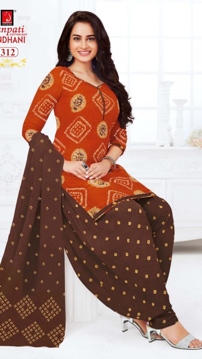 Bandhani Vol 3 Ganpati Wholesale Cotton Dress Material