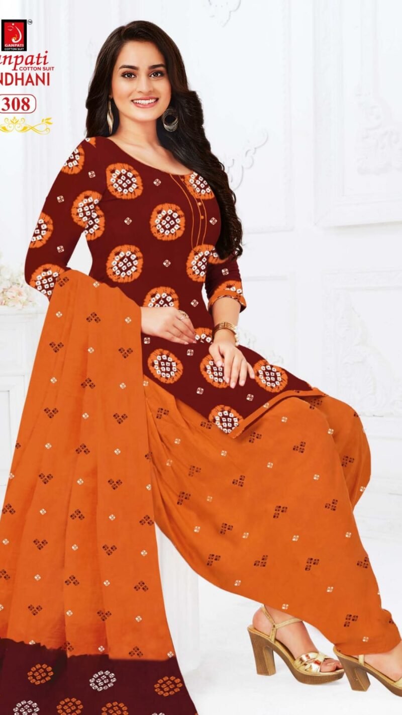 Bandhani Vol 3 Ganpati Wholesale Cotton Dress Material