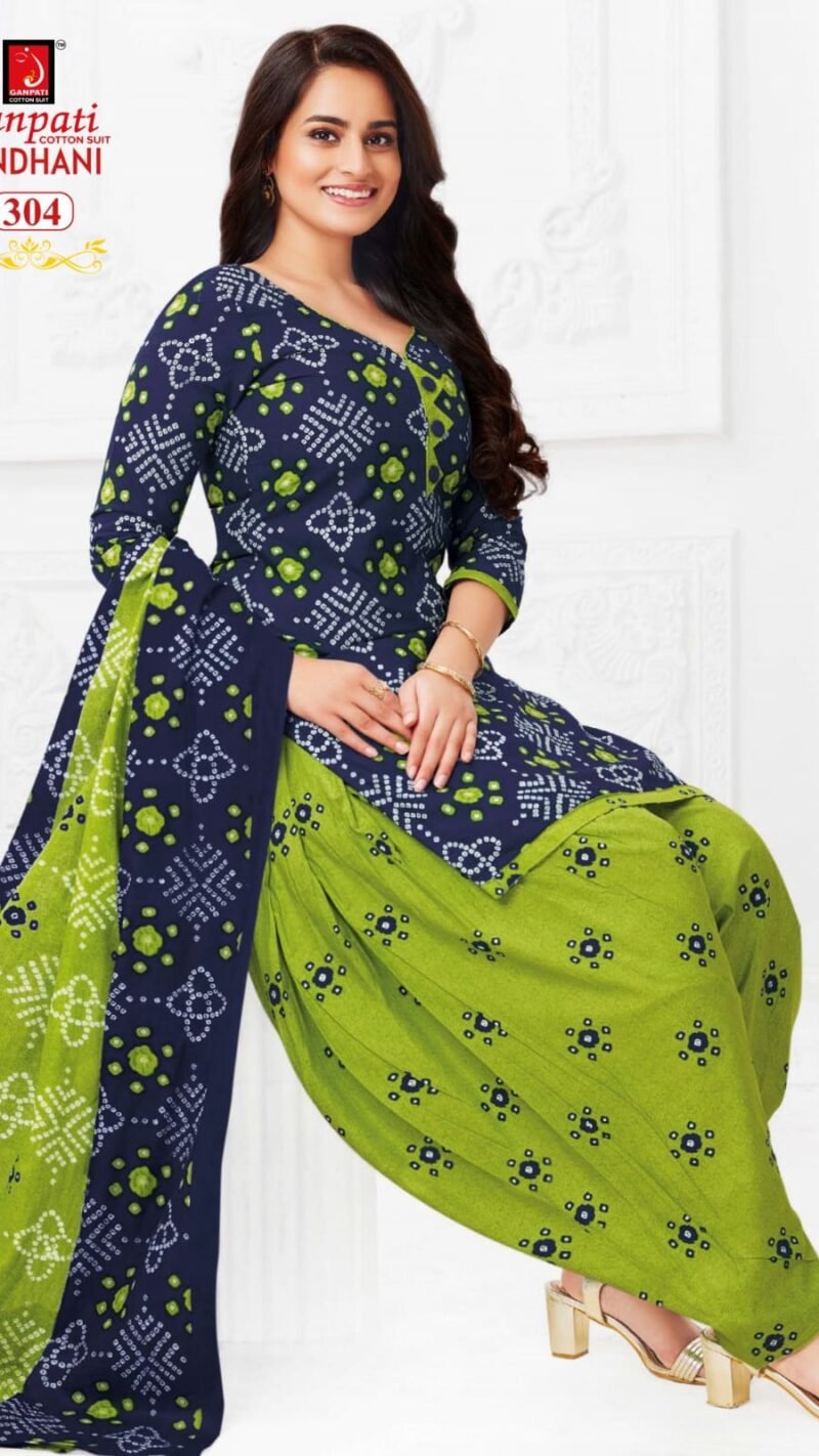 Bandhani Vol 3 Ganpati Wholesale Cotton Dress Material