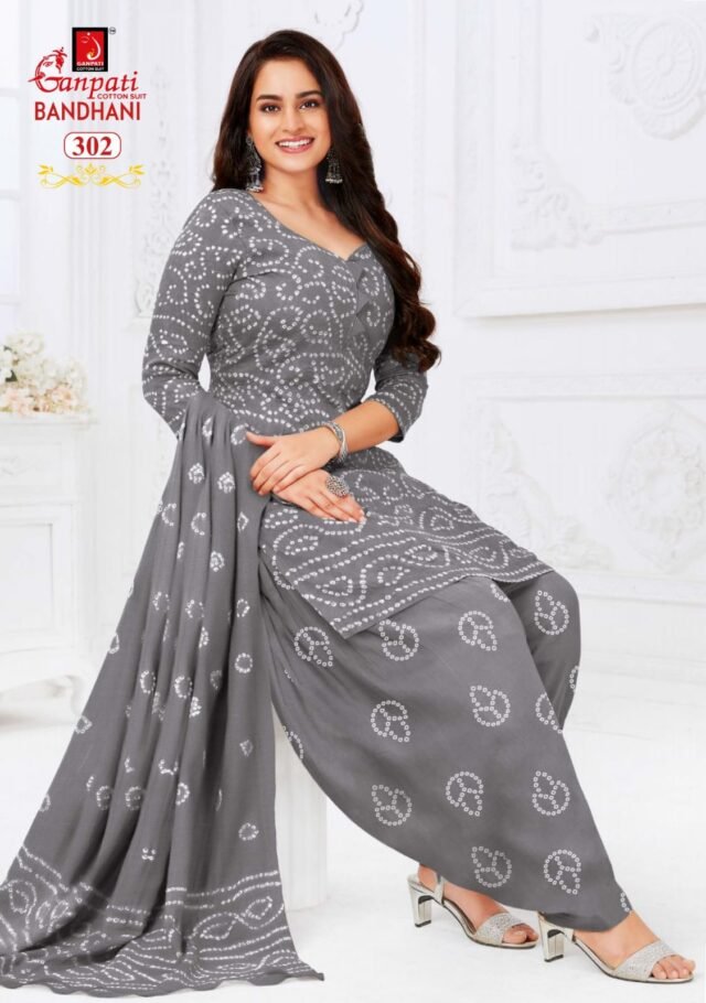 Bandhani Vol 3 Ganpati Wholesale Cotton Dress Material