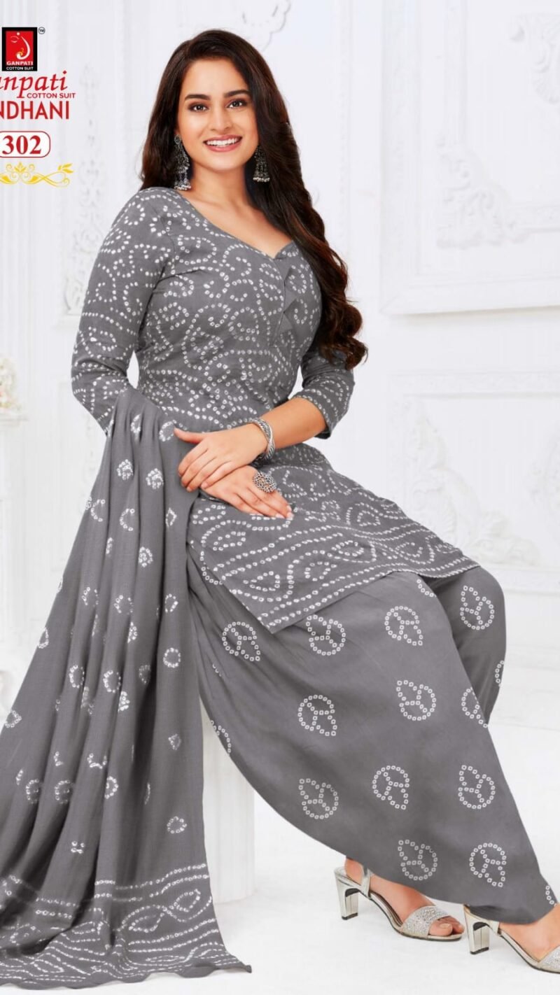 Bandhani Vol 3 Ganpati Wholesale Cotton Dress Material