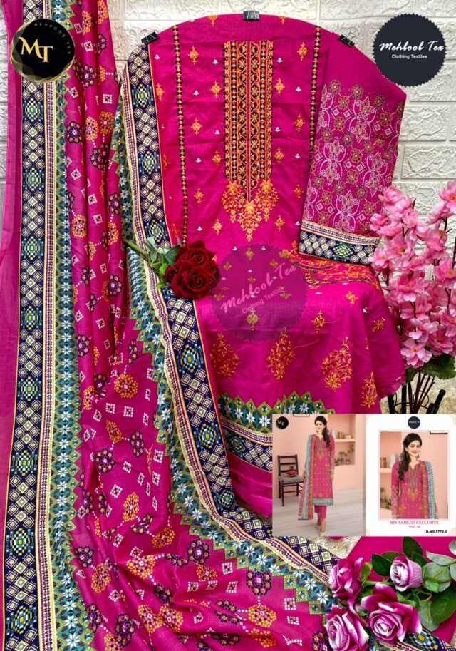 Bin Saeed Lawn Collection Mehboob Tex Pakistani Salwar Suits