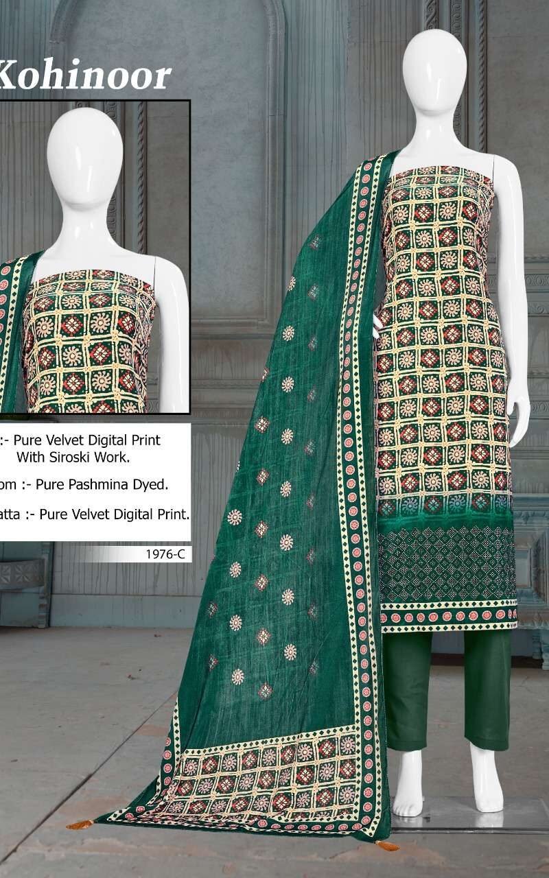 Bipson Prints Kohinoor 1976 Pashmina Suits Wholesale Online