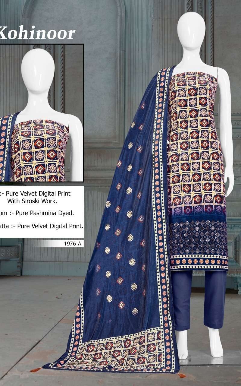 Bipson Prints Kohinoor 1976 Pashmina Suits Wholesale Online