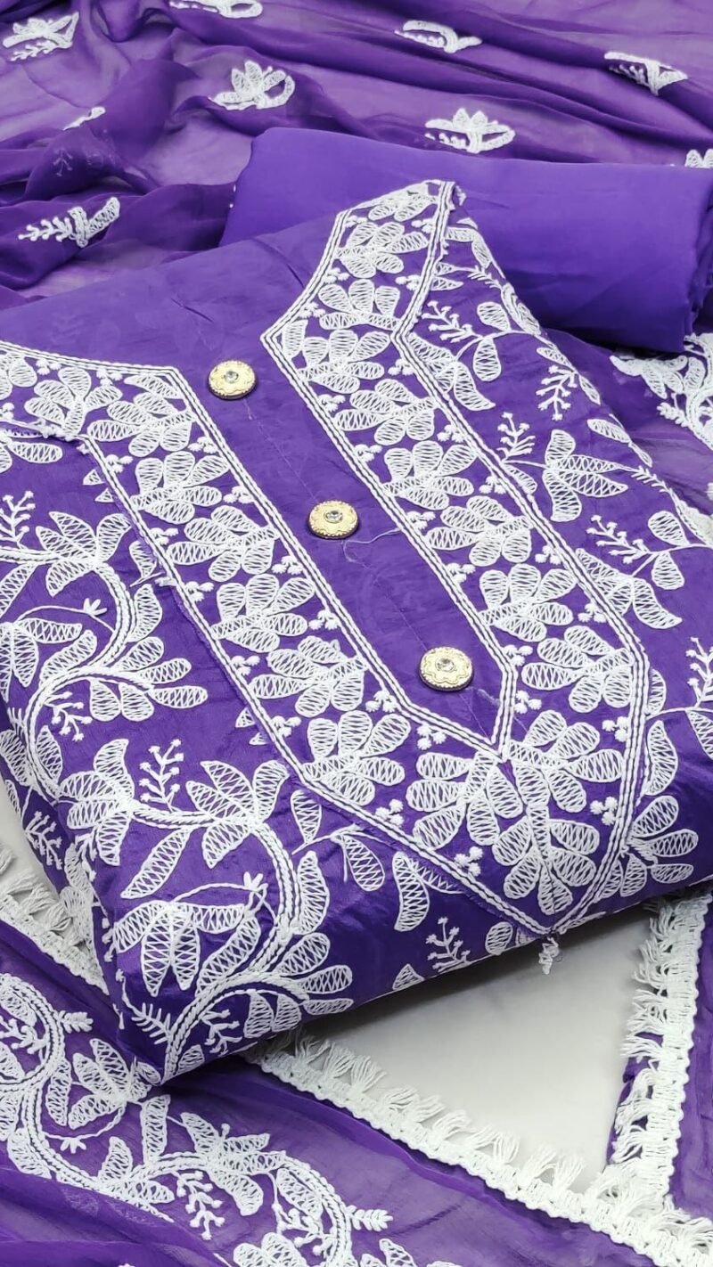 Buy Online Heavy Modal Embroidery Dress Material