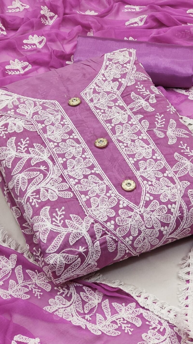 Buy Online Heavy Modal Embroidery Dress Material