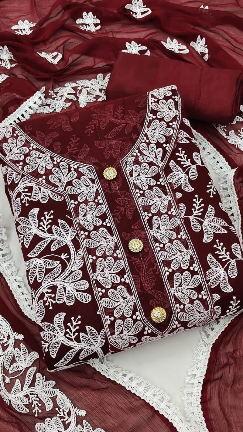 Buy Online Heavy Modal Embroidery Dress Material