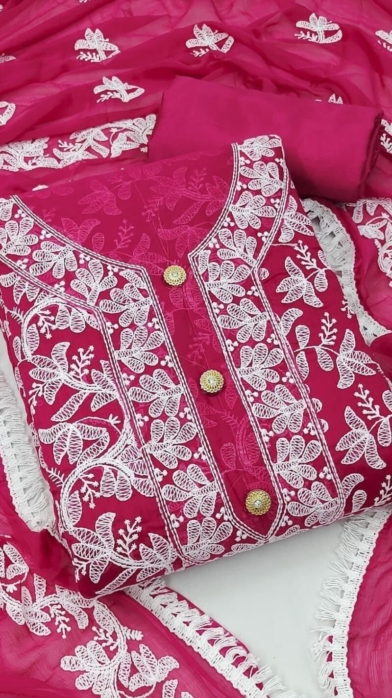 Buy Online Heavy Modal Embroidery Dress Material