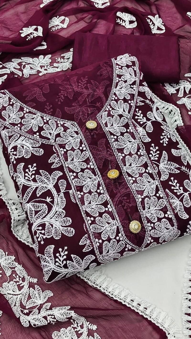 Buy Online Heavy Modal Embroidery Dress Material