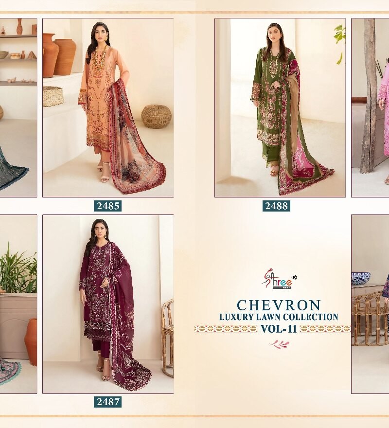 Chevron Luxury Lawn Collection Vol 11 Shree Fab Pakistani Salwar Suits