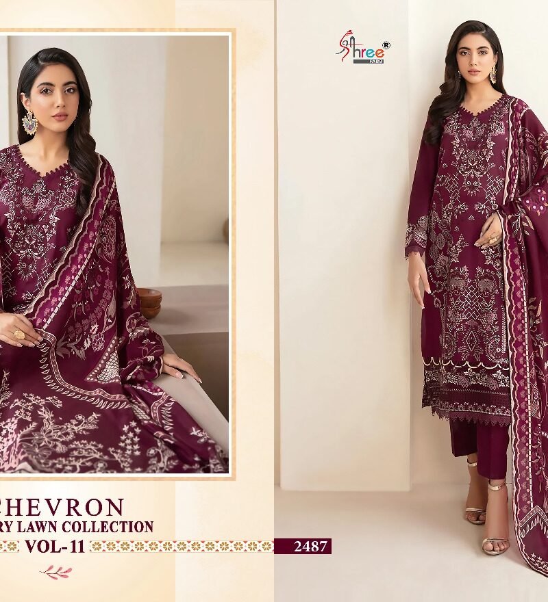 Chevron Luxury Lawn Collection Vol 11 Shree Fab Pakistani Salwar Suits