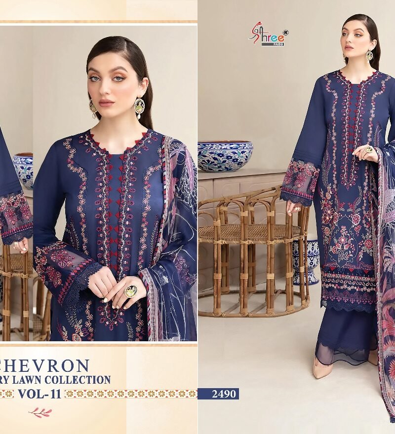 Chevron Luxury Lawn Collection Vol 11 Shree Fab Pakistani Salwar Suits