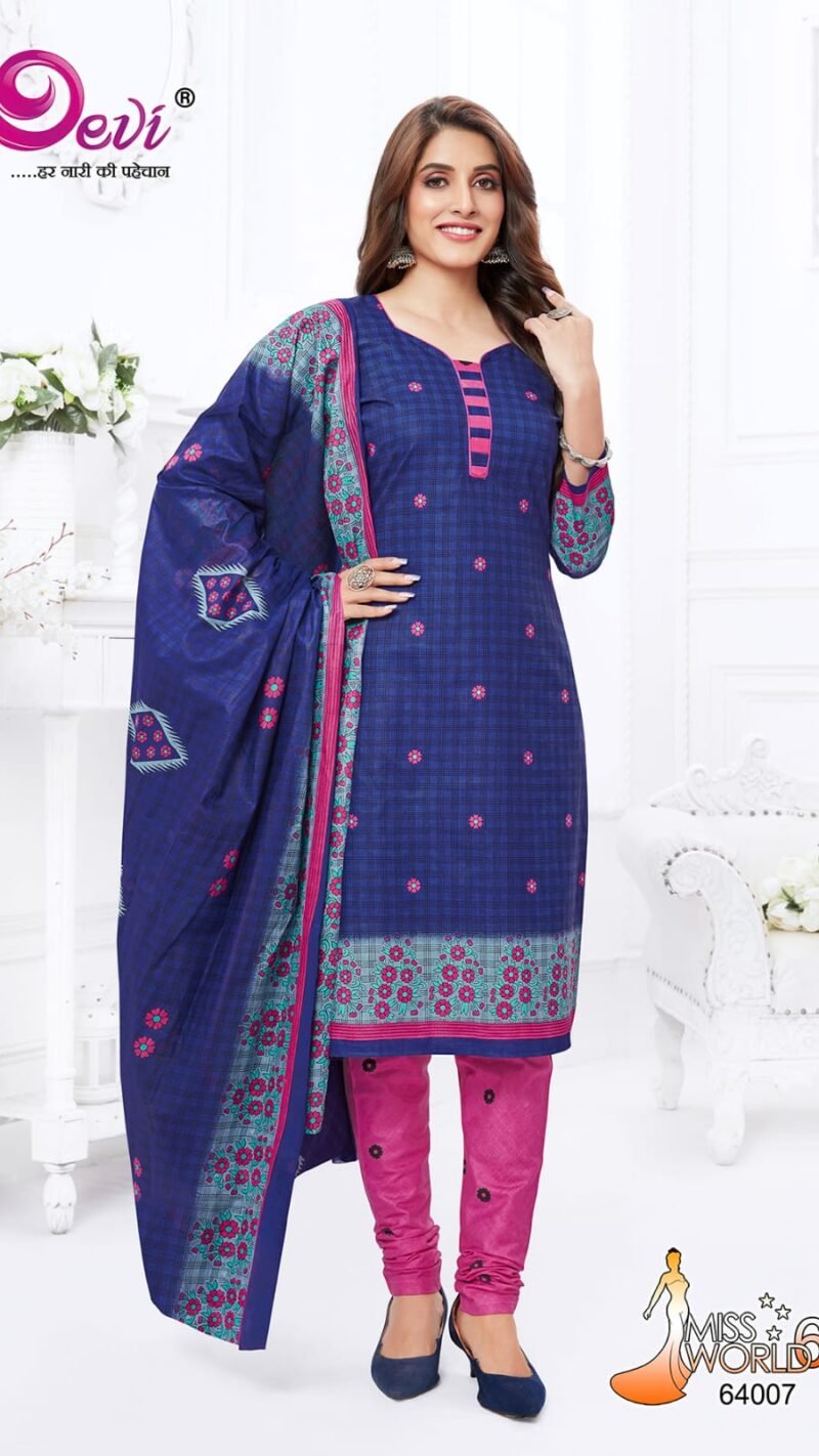 Devi Miss World Vol 64 Wholesale Cotton Dress Material