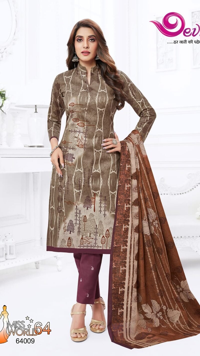 Devi Miss World Vol 64 Wholesale Cotton Dress Material