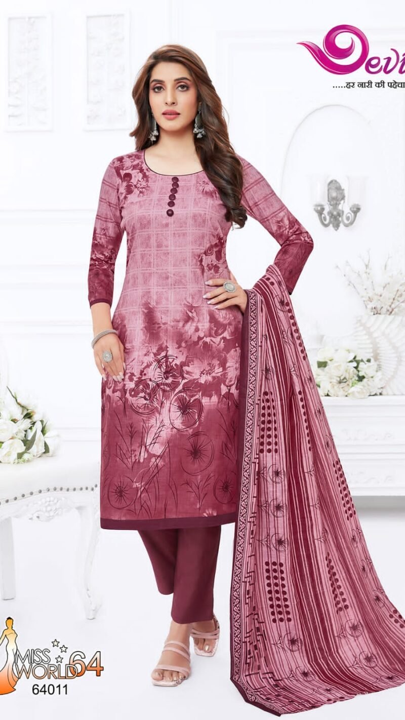 Devi Miss World Vol 64 Wholesale Cotton Dress Material