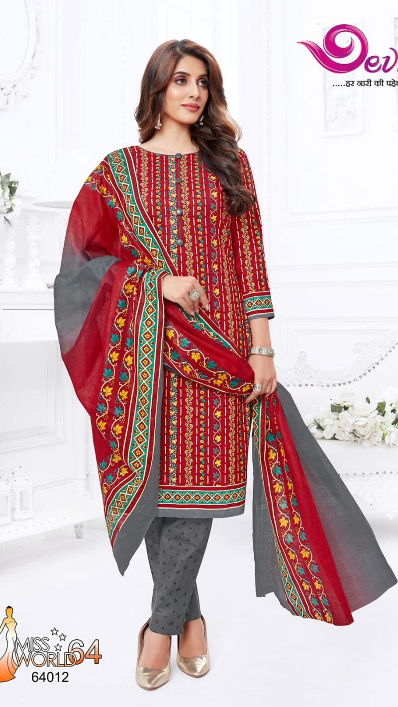 Devi Miss World Vol 64 Wholesale Cotton Dress Material