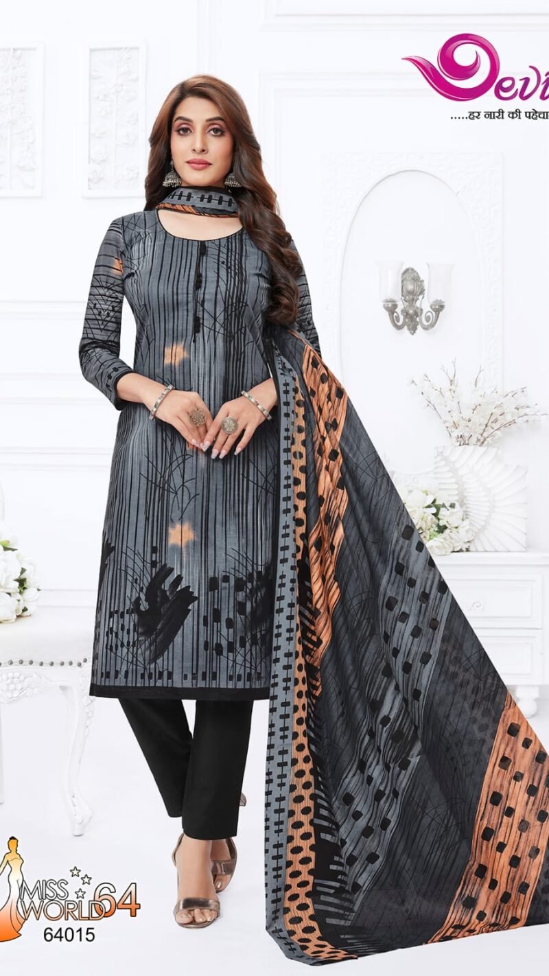 Devi Miss World Vol 64 Wholesale Cotton Dress Material