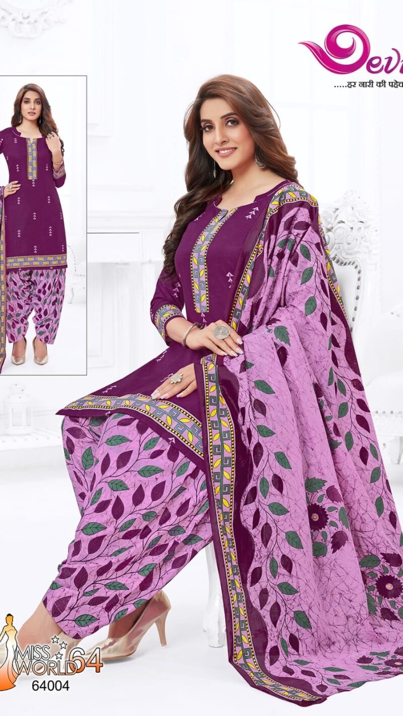 Devi Miss World Vol 64 Wholesale Cotton Dress Material