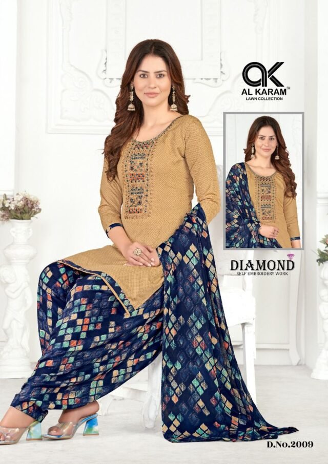 Diamond Vol 2 Al Karam Wholesale Cotton Dress Material