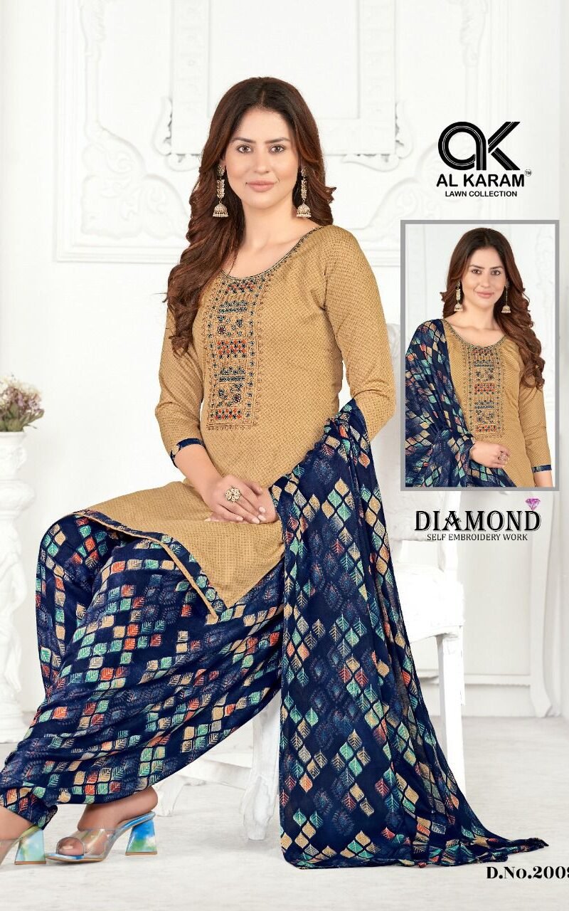Diamond Vol 2 Al Karam Wholesale Cotton Dress Material