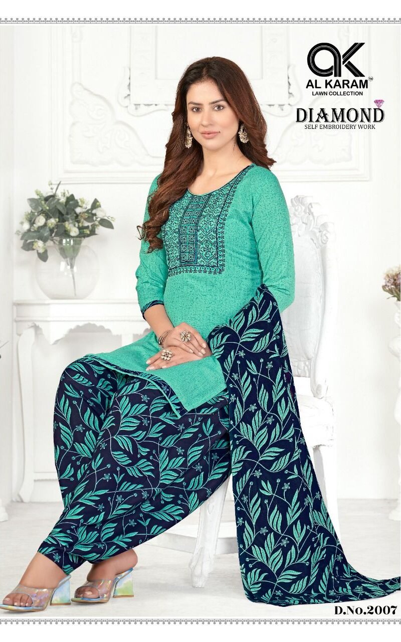 Diamond Vol 2 Al Karam Wholesale Cotton Dress Material