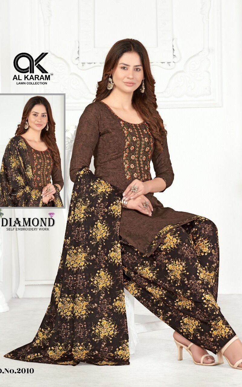 Diamond Vol 2 Al Karam Wholesale Cotton Dress Material