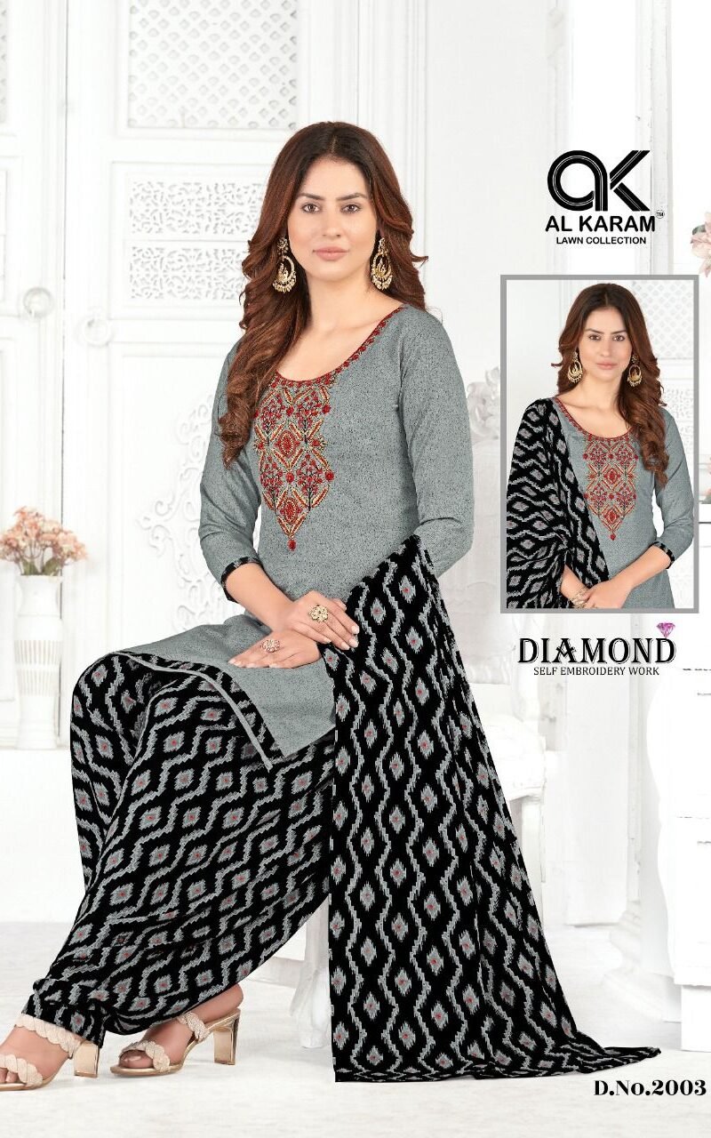 Diamond Vol 2 Al Karam Wholesale Cotton Dress Material
