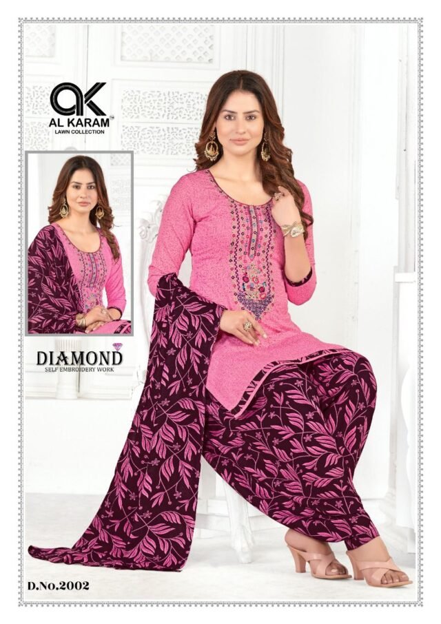 Diamond Vol 2 Al Karam Wholesale Cotton Dress Material