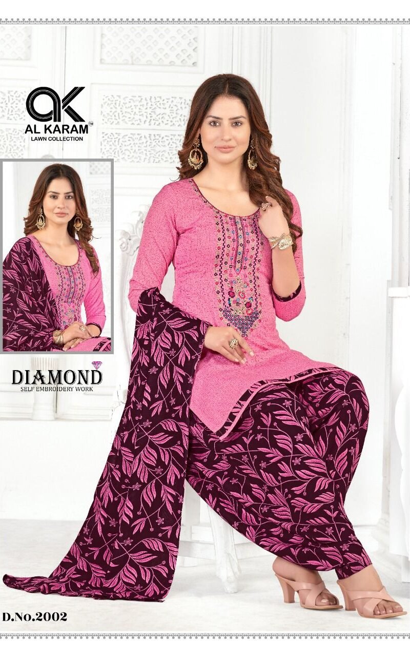 Diamond Vol 2 Al Karam Wholesale Cotton Dress Material