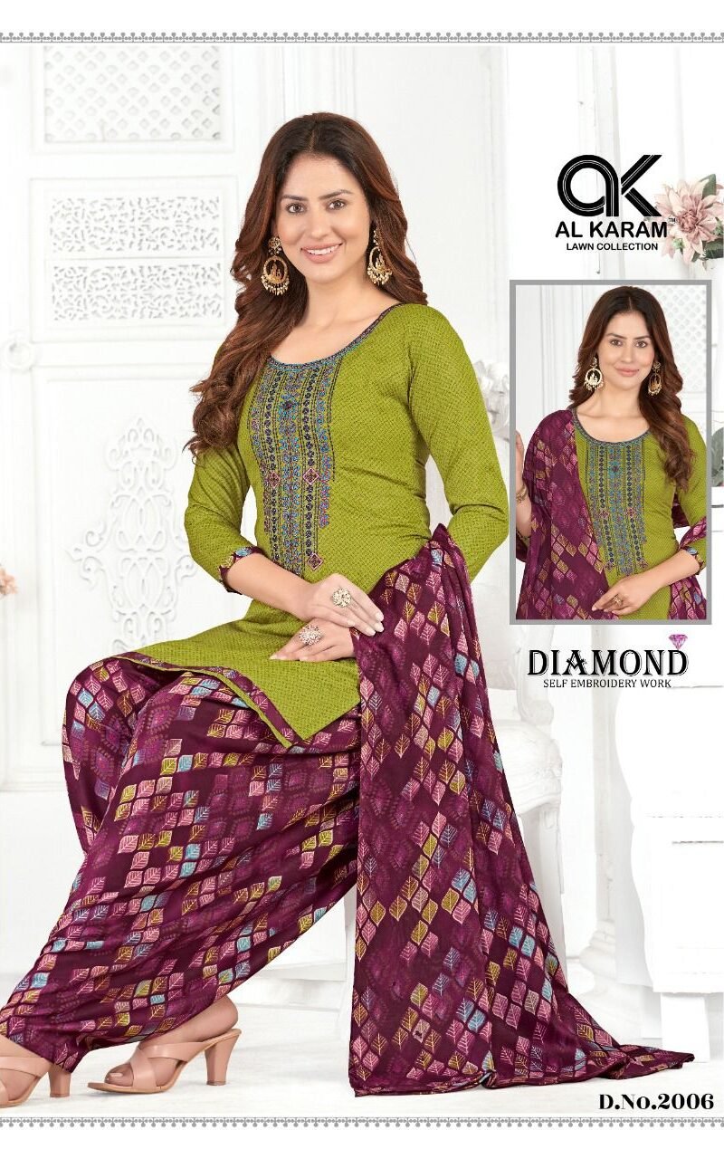 Diamond Vol 2 Al Karam Wholesale Cotton Dress Material