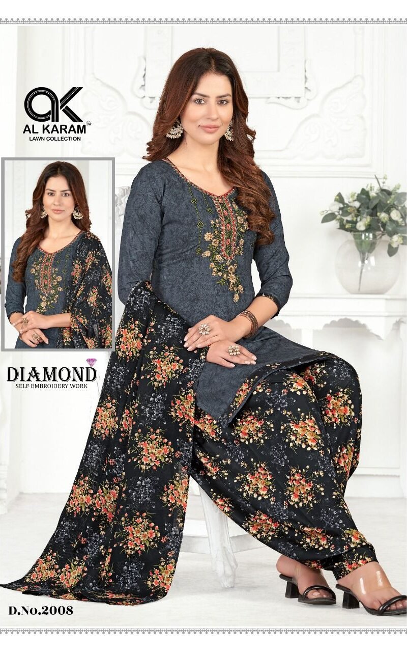 Diamond Vol 2 Al Karam Wholesale Cotton Dress Material