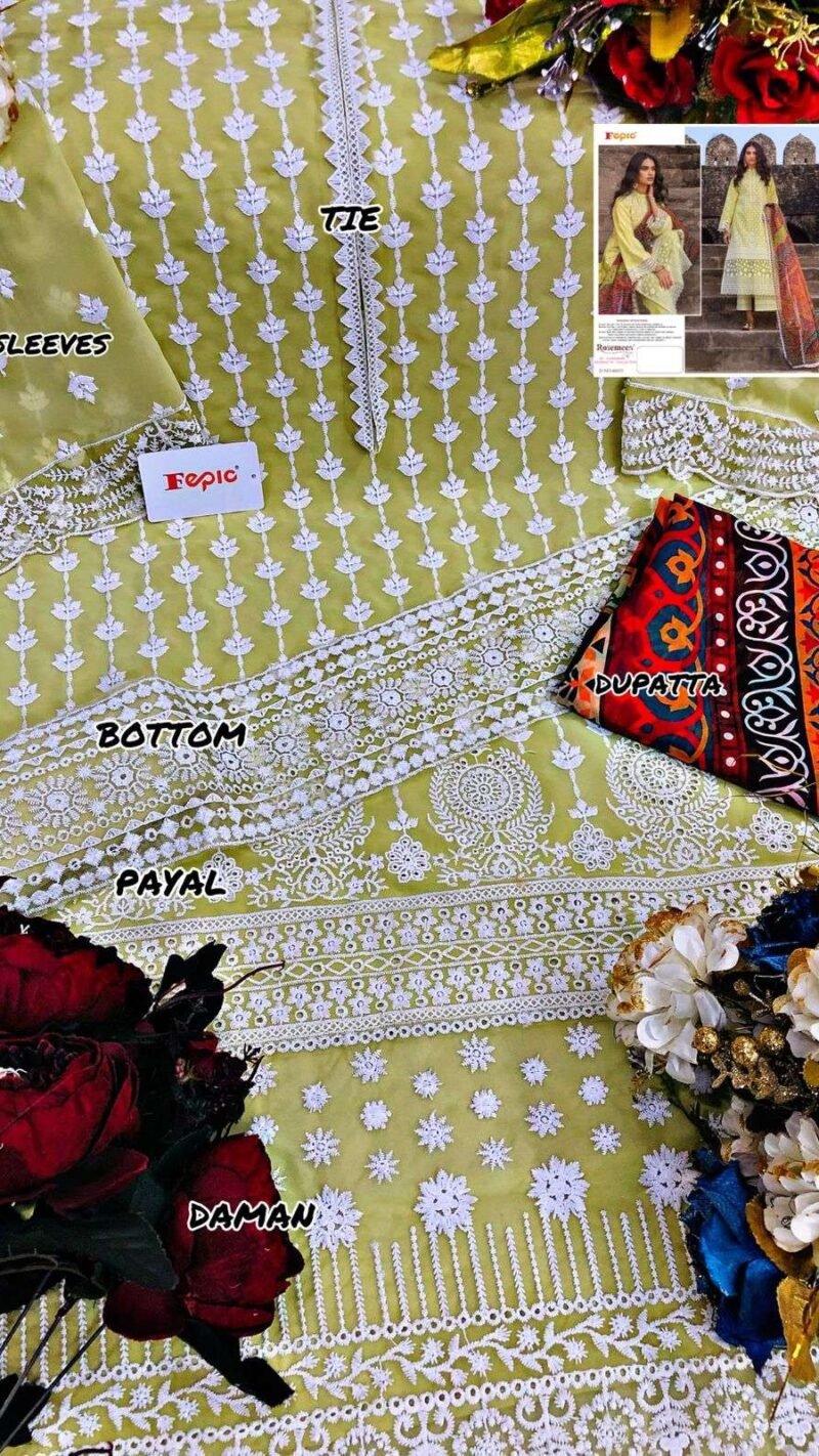 Fepic Rosemeen Zc Chikankaari Pakistani Salwar Suits
