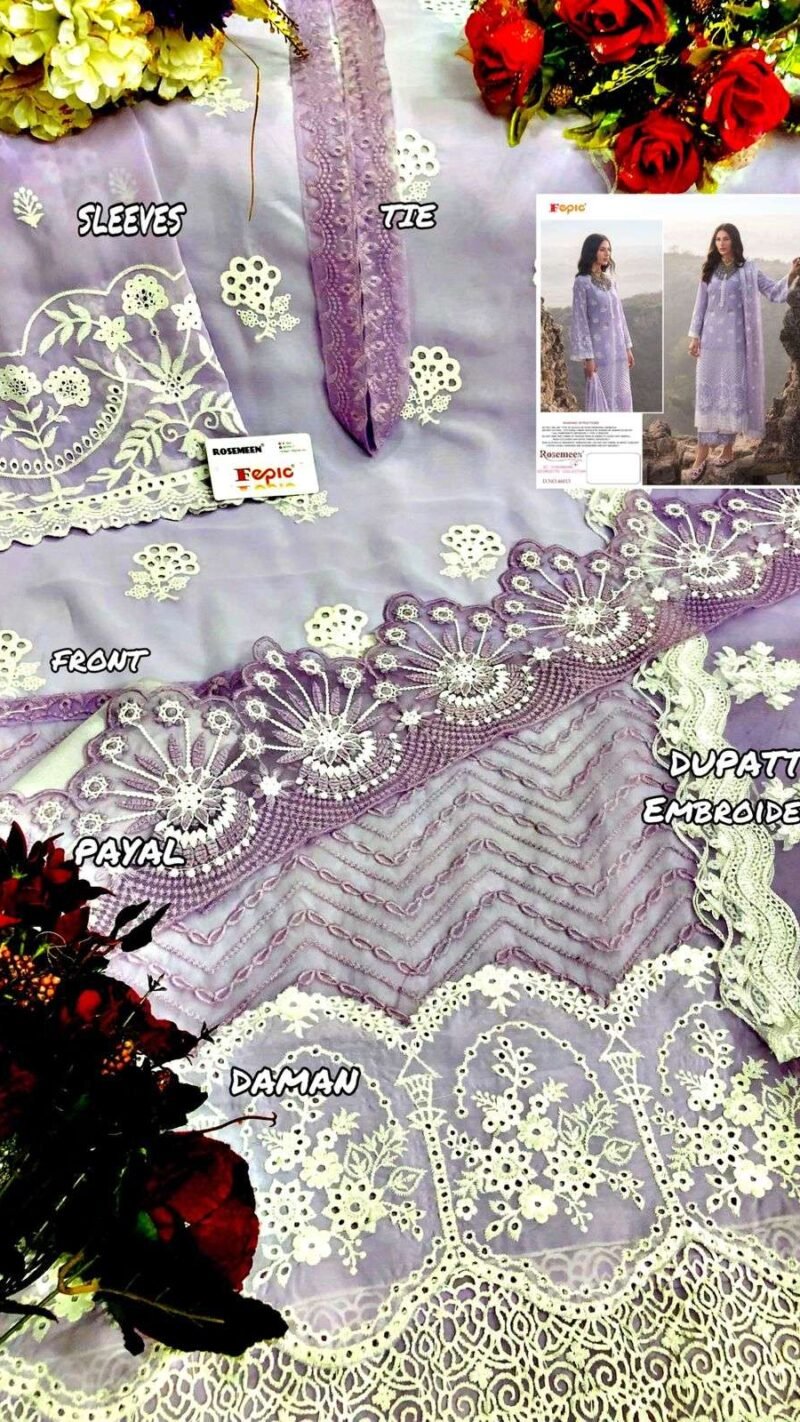 Fepic Rosemeen Zc Chikankaari Pakistani Salwar Suits