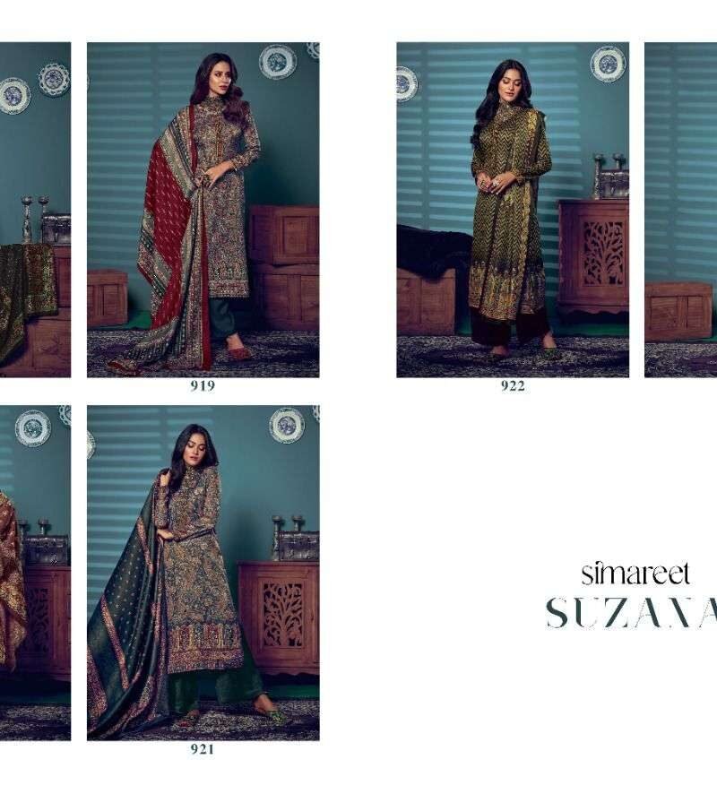 Glossy Simareet Suzana Pashmina Suits Wholesale Online