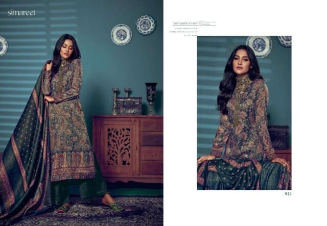 Glossy Simareet Suzana Pashmina Suits Wholesale Online