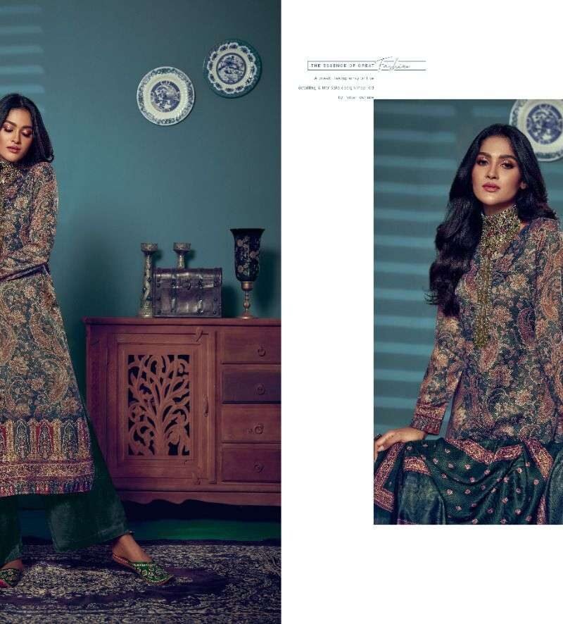 Glossy Simareet Suzana Pashmina Suits Wholesale Online