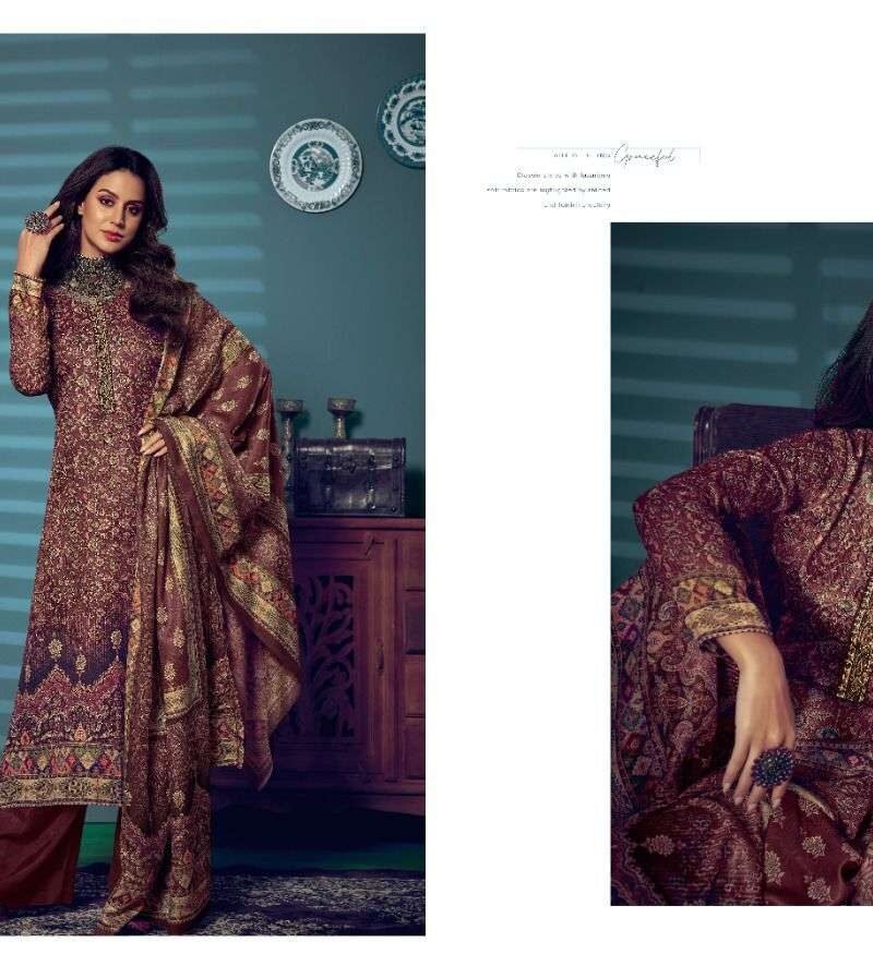 Glossy Simareet Suzana Pashmina Suits Wholesale Online