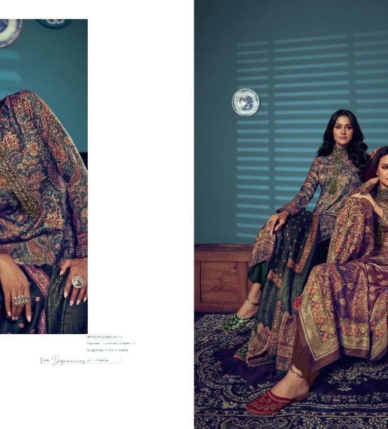 Glossy Simareet Suzana Pashmina Suits Wholesale Online