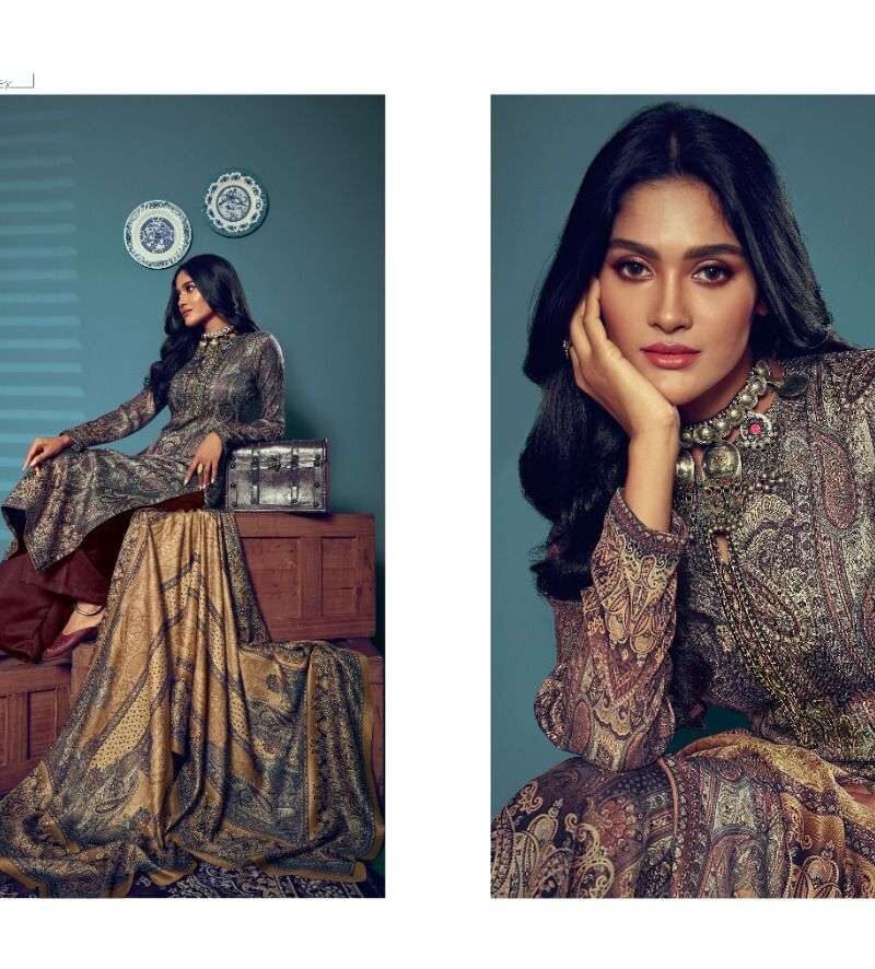 Glossy Simareet Suzana Pashmina Suits Wholesale Online