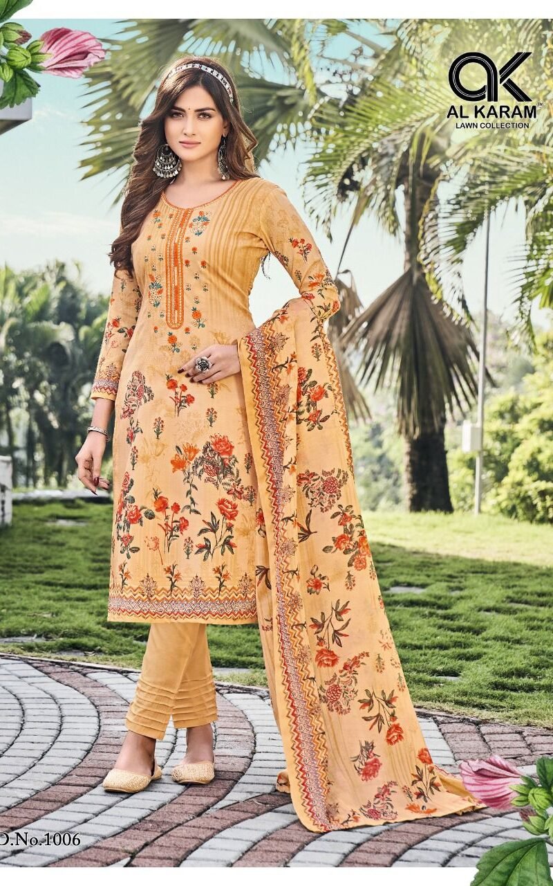 Gulfam Vol 1 Al Karam Wholesale Cotton Dress Material