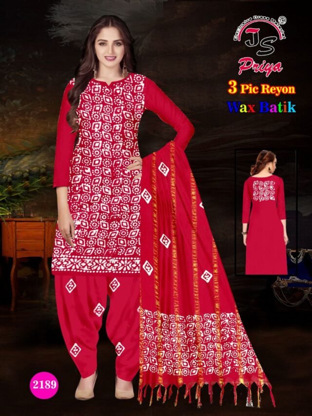 Js Priya Rayon Batik Special Wholesale Cotton Dress Material