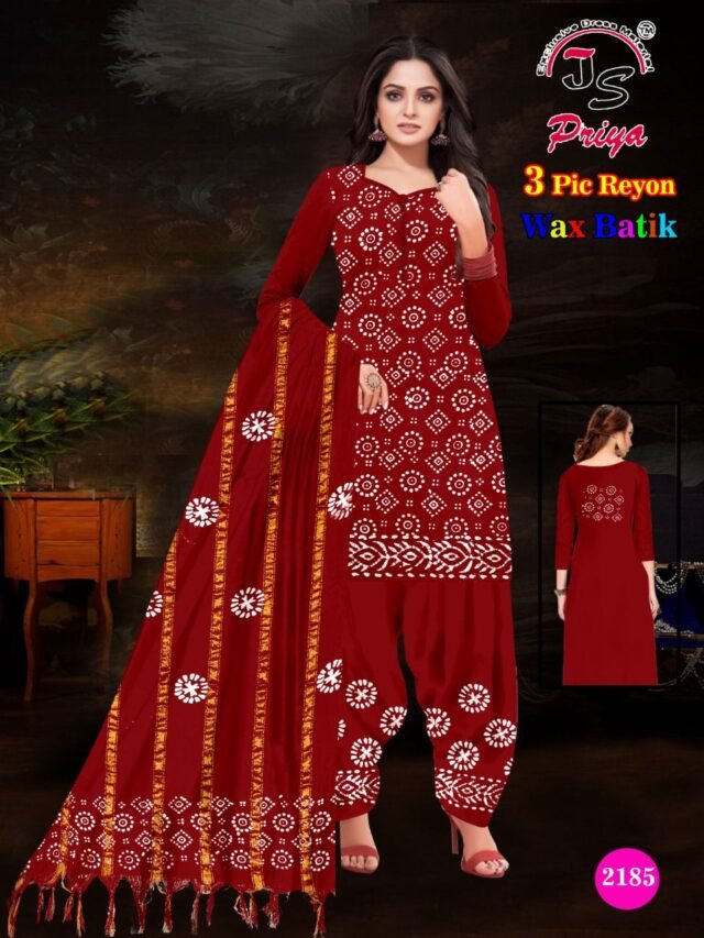 Js Priya Rayon Batik Special Wholesale Cotton Dress Material