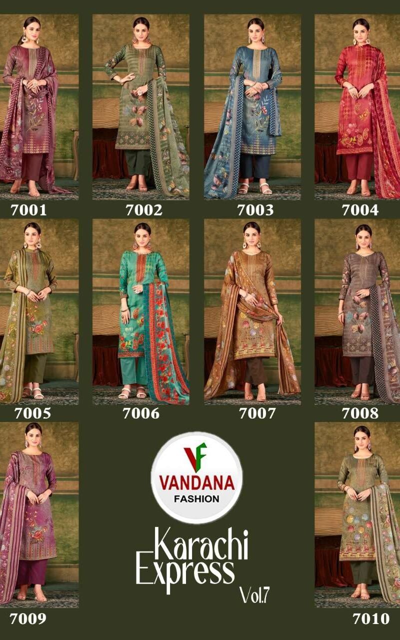 Karachi Express Vandana Wholesale Cotton Dress Material