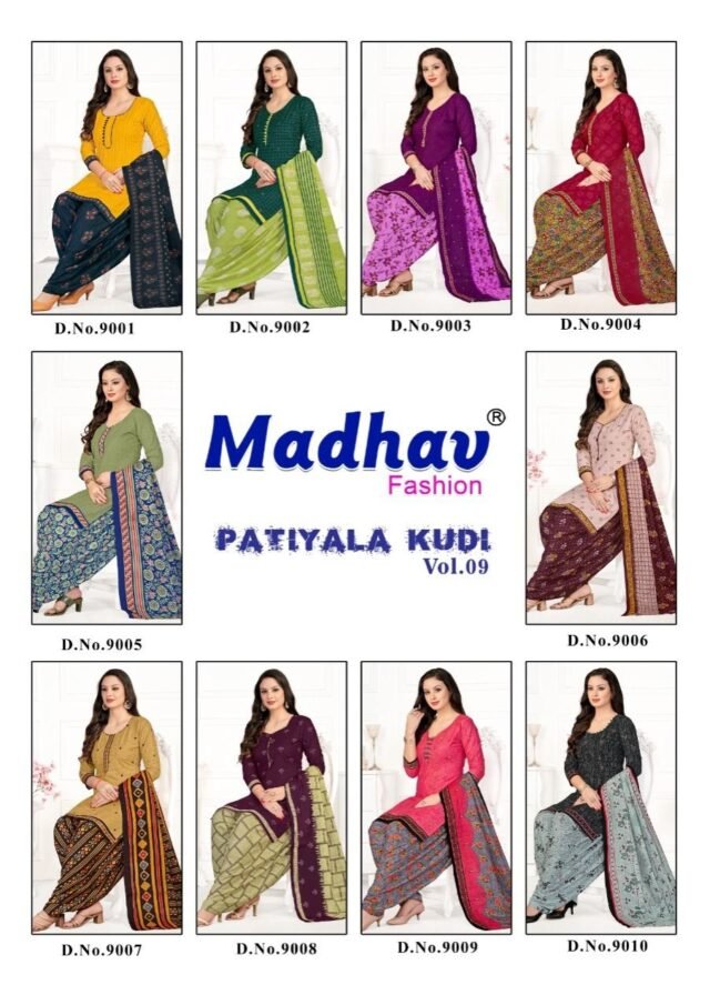 Madhav Patiyala Kudi Vol 9 Wholesale Cotton Dress Material