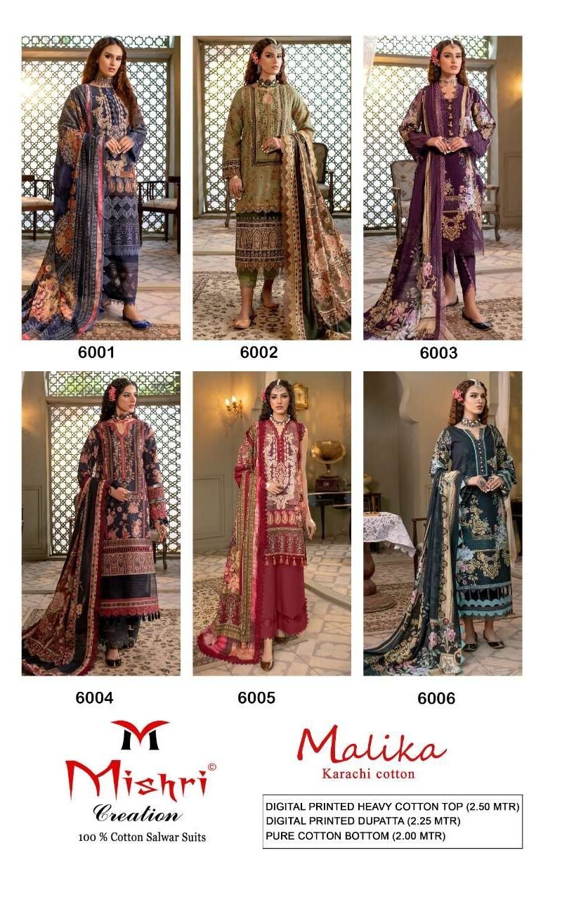 Mallika Vol 6 Mishri Creation Wholesale Cotton Dress Material
