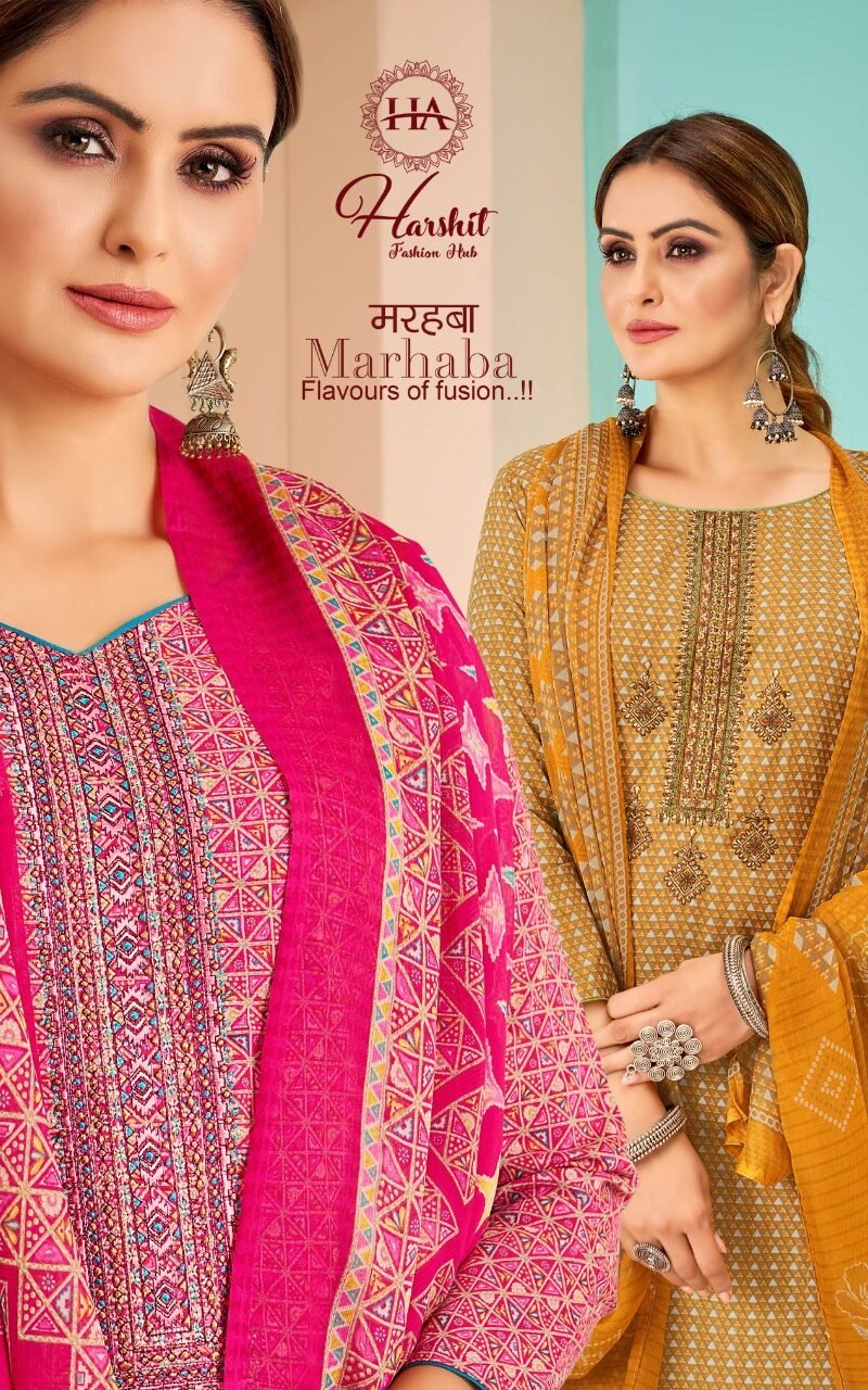 Marhaba Harshit Fashion Hub Wholesale Cotton Dress Material
