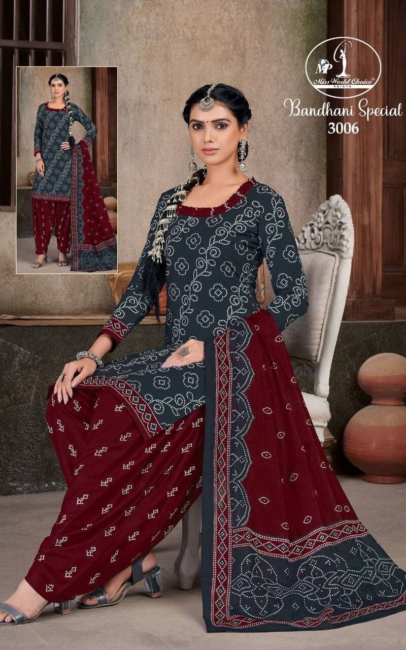 Miss World Bandhani Special Vol 31 Wholesale Cotton Dress Material