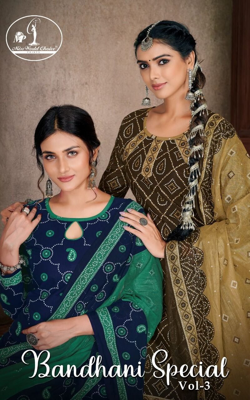 Miss World Bandhani Special Vol 31 Wholesale Cotton Dress Material