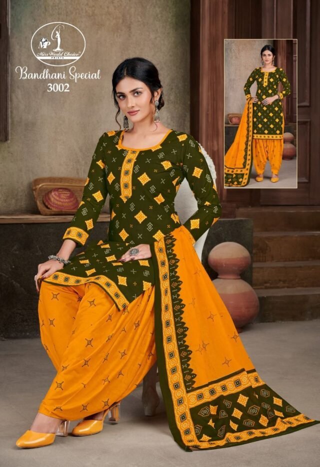 Miss World Bandhani Special Vol 31 Wholesale Cotton Dress Material